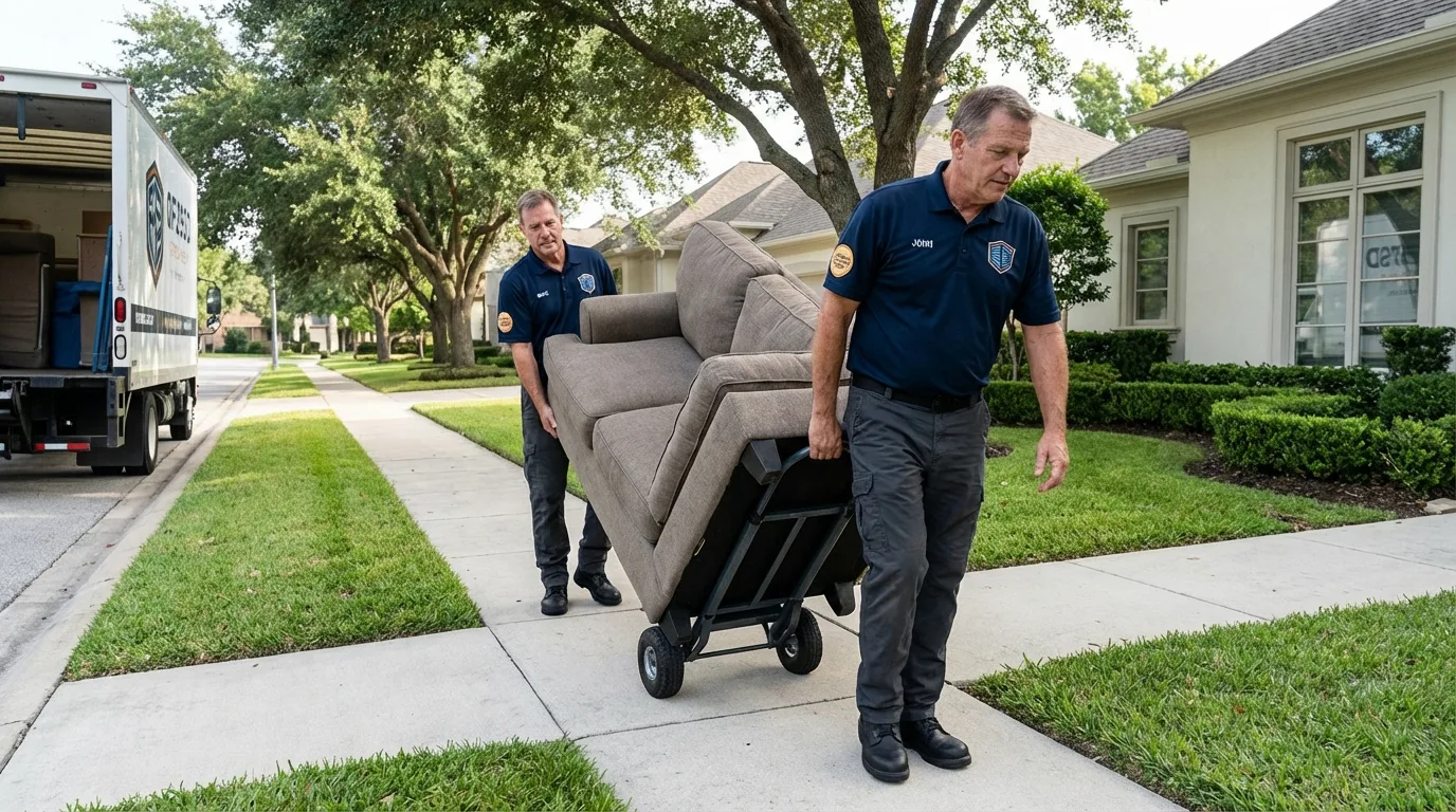 Local residential moving crew loading furniture in Fort Defiance, AZ